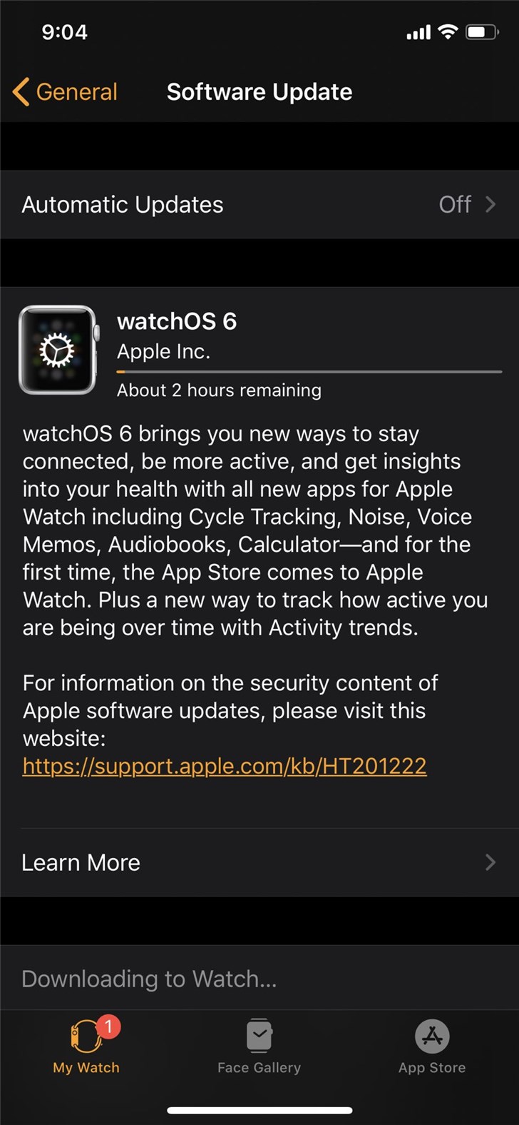 苹果watchOS 6 GM准正式版固件来了